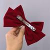 Corea del Sur Celebrante de Internet Mismo Estilo Terciopelo Doble Capa Pasador para el Cabello con Moño Grande Clip de Primavera Estilo Retro Accesorios para el Cabello con Moño Tocado para Mujeres