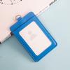 Porta tarjetas tipo D, súper grueso, resistente al desgaste, porta tarjetas de identificación, porta tarjetas de trabajo, porta tarjetas de control de acceso para autobús de estudiantes, porta tarjetas con cordón