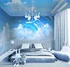 Habitación infantil nórdica nube oceánica ballena niños y niñas divertido papel tapiz sala de estar dormitorio tela de pared fondo papel tapiz mural