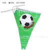 Set de Vajilla para Fiesta de Cumpleaños de Fútbol Verde Bandera Globo Plato de Papel Vaso de Papel Mantel Suministros de Decoración