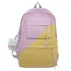 Mochila modelo nuevo 2026, gran capacidad, mochila de viaje casual y simple, estilo universitario, nicho de Instagram, mochila escolar de bloques de color, moderna