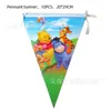 Decoración de Fiesta de Cumpleaños de Winnie the Pooh Vajilla Charola de Papel Vaso de Papel Servilleta Mantel Set de Decoración para Fiesta