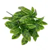 Planta Verde Artificial Pequeno Ramo para Parede de Plantas Verdes Acessórios para Arranjo de Flores, Folhas Pequenas de Colocásia para Exibição Interna e Externa, Ramo de Madeira com Cor Variável Floral