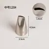 Bico de Confeitar Pétala de Rosa em Aço Inoxidável 304 Estilo Coreano para Pasta de Feijão Glacê Cinco Pétalas Flor Bico de Confeitar Reta Boca Plana 104