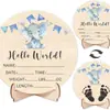 Amazon Transfronterizo Helloworld Placa Conmemorativa de Nacimiento de Bebé de Madera Accesorios para Fotos de Hitos del Bebé