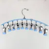 Tendedero para calcetines con múltiples pinzas, tendedero doméstico para calcetines de niños y ropa interior de bebé, a prueba de viento con 10 pinzas