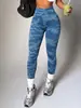 Leggings de fitness sin costuras para mujer transfronterizos nuevos, color liso, de cintura alta, control de abdomen, realce de glúteos tipo durazno, pantalones de yoga para deportes al aire libre