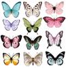 Accesorios de PVC con forma de mariposa de pensamiento de siete colores, accesorios para ramos de flores, material a juego, material de embalaje para floristería floral