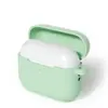 Compatível com Capa para AirPods Pro 3 Capa Protetora de Silicone para Fone de Ouvido 3ª Geração Capas Pele Macia Carregamento Sem Fio LED Visível Fone de Ouvido 3ª Geração Azul Meia-Noite + Fivela de Metal