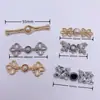 Hebilla de Metal Cheongsam Hanfu Nuevo Estilo Chino Botones Estilo Nacional Traje Tang Botones Decorativos Cosidos a Mano Par de Botones Femeninos