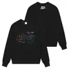 Onda Coreana Y2K Jin Ins Sudadera con Capucha Estampada Happy Black con Cremallera Pulóver Ropa Urbana Estilo Holgado