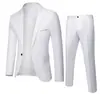 Traje de Dos Piezas para Hombre, Estilo Coreano Ajustado, Profesional de Negocios, Ropa Formal, Traje de Novio, Traje Casual Británico