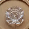 Porta-Velas Europeu e Americano de Venda Quente Transfronteiriço Flor de Quatro Folhas de Vidro Branco de Alta Qualidade para Lâmpadas de Buda, Lâmpadas de Manteiga e Suportes de Lótus