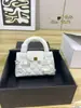 Bolso de mano transfronterizo para mujer, estilo europeo y americano, patrón de diamantes Coco, solapa con cadena, para hombro, mano y crossbody, bolso de cuero de lujo