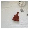 Gorro de malha infantil outono e inverno quente fio grosso laço único ângulo com lincloth bebê chapéu de malha personalizado