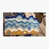 Alfombra de Ola Oceánica Manta Nórdica para el Pie de la Cama Manta de Felpa para la Mesita de Noche Mesa de Café Antideslizante Alien Azul Sala de Estar Dormitorio Esterilla Alfombra de Piso