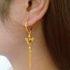 Sudáfrica Sikkim Aretes de Mariposa con Borla Larga para Mujer Vietnam Sagin Aretes Elegantes para Mujer Regalo de Aretes Simple