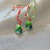 Regalo de Navidad exquisito collar de árbol de Navidad hecho a mano con cuentas cadena de cuentas brillantes para niños accesorios colgantes