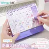 Nuevo calendario de escritorio con diseño degradado Nai Fu 2027 de Wengu, calendario de escritorio para estudiantes y planificación de oficina