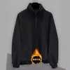 Sudadera estilo universitario transfronteriza con forro de polar, unisex, para otoño e invierno, con diseño de media cremallera, adecuada como prenda exterior informal para adolescentes