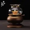 Lámpara de Ofrenda Budista de Cobre Puro Portavelas de Mantequilla Lámpara para Altar de Buda Lámpara de Larga Duración a Prueba de Viento para el Hogar Lámpara de Buda Lámpara de Ofrenda