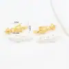 Mortero de Diamante Real Chapado en Oro de 18 Quilates Material para Hacer Joyería DIY Cuentas de Buda Pulsera Estrella y Luna Accesorios Bodhi Mortero Mágico Campana D170