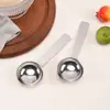 Cuchara medidora de acero inoxidable para café en polvo y leche en polvo, diseño todo en uno, adecuada para uso doméstico y comercial, cuchara medidora de cocina y repostería