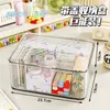Caja de Almacenamiento Transparente para Mascotas de Escritorio, Caja de Almacenamiento con Tapa abatible a Prueba de Polvo para Cosméticos, Snacks y Artículos Varios
