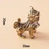 Hortensia de Cobre Puro León (Par) Objetos Antiguos Latón Escritorio Mascota de Té Hogar Decoración Adornos de Cobre Manija