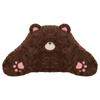 Reposacabezas de coche con diseño de oso de dibujos animados, cómodo cojín de peluche para asiento de coche, almohada para el cuello, bonito cojín de cintura para coche.