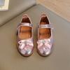 Primavera y Otoño Nuevos Zapatos de Cuero para Niñas Velcro Zapatos de Princesa Zapatos de Bebé Zapatos de Cuero para Niños Lazo Suela Suave Zapatos de Cuero para Niños