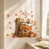 BRUP "Hora de Leer" Pegatina de Pared de Lectura de Otoño Autoadhesiva Rincón de Lectura Pegatina de Decoración para el Hogar HS1996Q