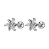 Brincos de aço inoxidável Mini Rose Ear Bone Nail Set Brincos de diamante Brincos europeus e americanos Piercing Jóias Atacado