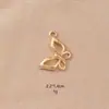 Pingente de Borboleta Vazado em Liga de Zinco Transfronteiriço com Strass e Esmalte, Acessórios de Joalheria, Pingente de Chaveiro, Acessórios de Joalheria DIY