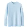 Suéter 100% Cachemir Puro Infantil para Niños y Niñas Nuevo Cuello Redondo Color Sólido Jacquard Jersey Casual Suéter Base Cálido