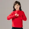 Suéter de cachemira para otoño e invierno, cuello medio alto, grueso, para niños medianos y grandes, suéter de lana para niños y niñas, suéter de punto trenzado