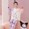 Pijama para Niñas Primavera y Otoño Algodón Puro Traje de Manga Larga Princesa Merleti Bebé Niña Pequeña Ropa Delgada para Casa
