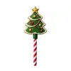 Bolígrafo decorativo con forma de caricatura navideña transfronterizo hombre de jengibre muñeco de nieve reno árbol de Navidad palo para golpear palo de pago etiqueta