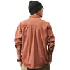 Camisa de trabajo rígida estilo retro americano para hombre, nuevo modelo otoño 2026, camisa de manga larga holgada y moderna para caza al aire libre para hombre