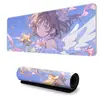 Mouse Pad Gamer Estilo Anime Extra Grande com Borda Travada Meninos E-Sports Gaming Computador Pad de Teclado Grande Espessado Antiderrapante