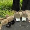 Zapatillas Planas Sin Tacón Slip-on Muller Maomao Baotou de Media Pantufla para Mujer Otoño e Invierno Ropa de Exterior Estilo Nuevo 2024