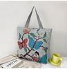 Bolsas de Tote al por Mayor, Bolsas Nuevas de Estilo Étnico de Moda, Bolsas de Compras, Bolsas de Lino Bordadas con Dibujos de Gran Capacidad