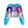 Grupo Cazador de Brujas K-Pop Patrón Impresión 3D Transfronterizo Nuevo Sudadera Corta Casual para Chicas Venta Directa de Fábrica