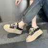 Zapatos de vestir de cuero de vaca de primera capa para mujer, con bloques de color, plataforma de suela gruesa, que aumentan la altura, zapatillas casuales versátiles, nuevo estilo de otoño