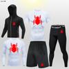 Traje deportivo de fitness transfronterizo para hombre, para correr, entrenar, primavera y verano, de secado rápido, muy elástico, ajustado, para correr por la mañana y por la noche, para baloncesto.