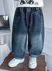 9660 Jeans de Primavera y Otoño para Niños, Pantalones Largos Sueltos para Niños, Elegantes Pantalones Rectos para Niños, Nueva Tendencia de Moda Otoñal 2026
