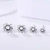 Brincos de Prata 925 com Quatro Garras para Mulheres Acessíveis de Luxo Ins Brincos de Piercing de Orelha de Ponta Simples e Compactos Brincos Populares de Nicho