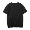 Camiseta de manga corta de verano con hombros descubiertos de la marca Ami Kaji Chao para hombre, de 240 g, con estampado de logotipo, de comercio exterior estadounidense