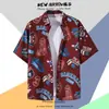 Camisa de Manga Corta Estampada Hawaiana para Hombre Verano Viajes Vacaciones en la Costa Playa Camisa de Hombre Holgada Fantasía Top