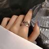Minimalista ins Trendy Light Luxury Niche Design Requintado Irregular Anel de Dedo Estilo Coreano Simples Elegante Abertura Ajustável